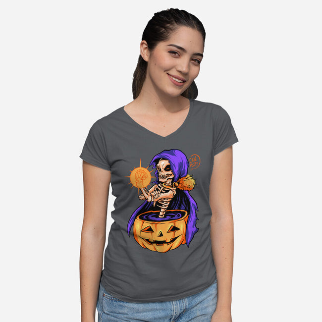 Witch Can Do It-womens v-neck tee-spoilerinc