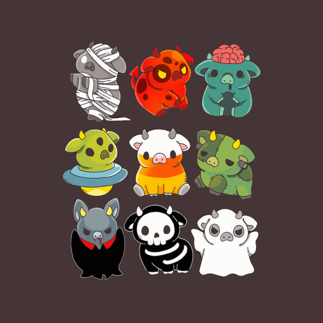 Halloween Cow-none glossy sticker-Vallina84