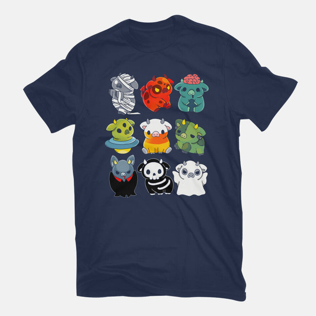 Halloween Cow-mens basic tee-Vallina84