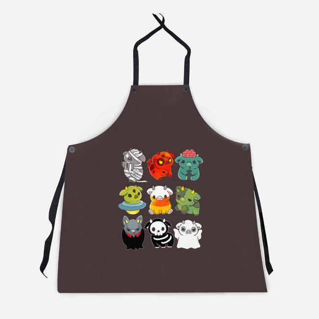 Halloween Cow-unisex kitchen apron-Vallina84