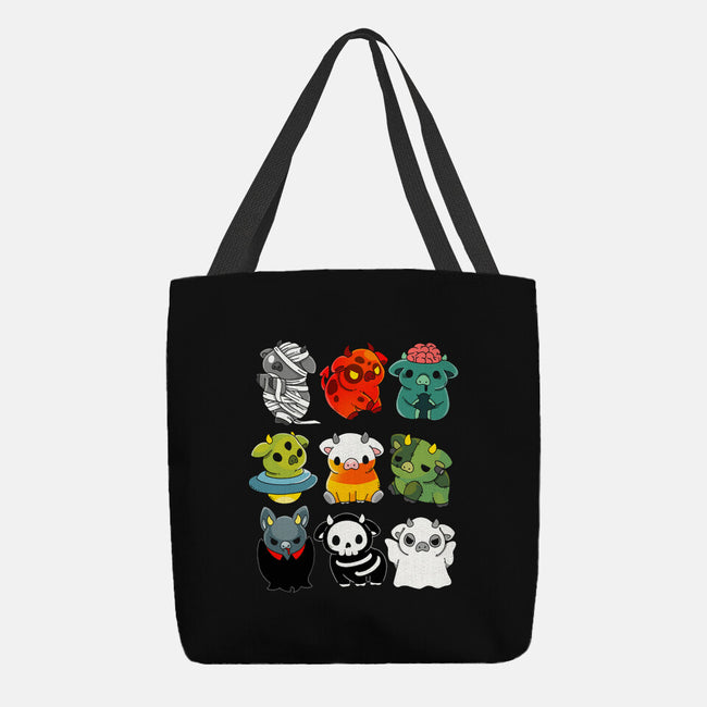 Halloween Cow-none basic tote bag-Vallina84