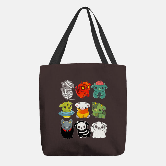 Halloween Cow-none basic tote bag-Vallina84