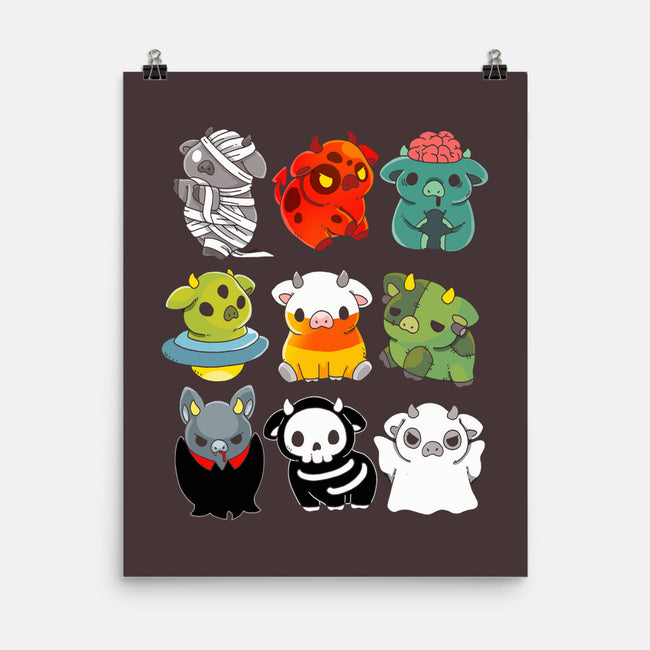 Halloween Cow-none matte poster-Vallina84