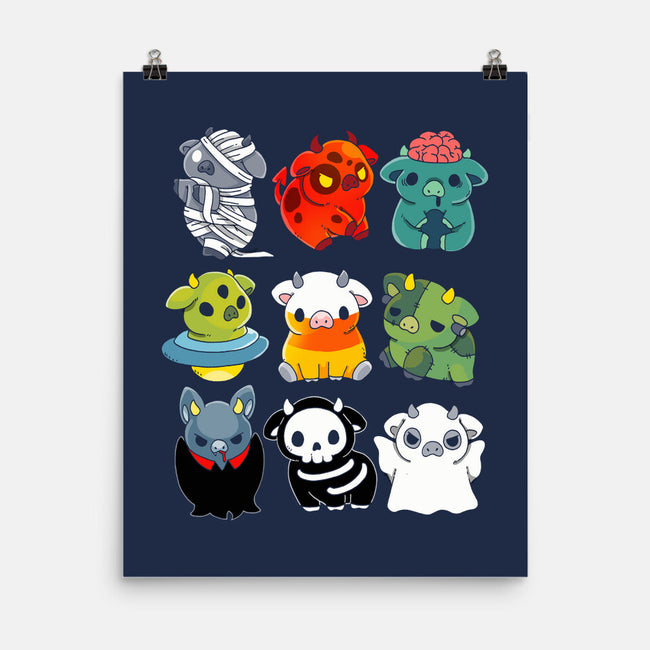 Halloween Cow-none matte poster-Vallina84