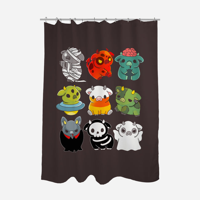 Halloween Cow-none polyester shower curtain-Vallina84