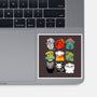Halloween Cow-none glossy sticker-Vallina84