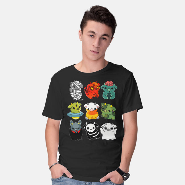 Halloween Cow-mens basic tee-Vallina84