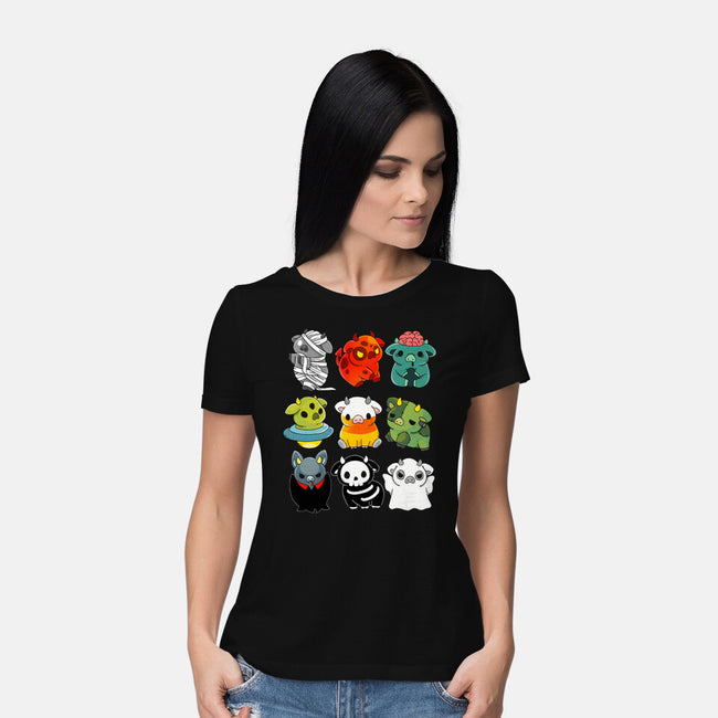 Halloween Cow-womens basic tee-Vallina84