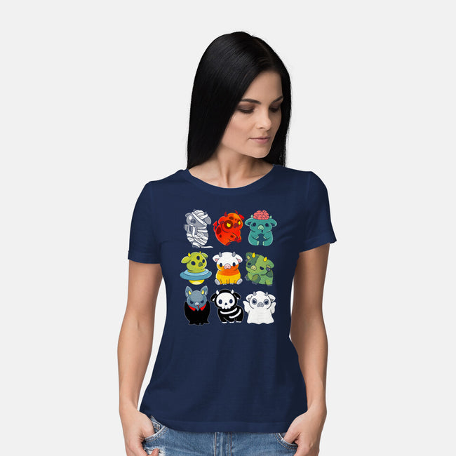 Halloween Cow-womens basic tee-Vallina84