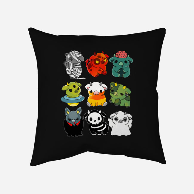 Halloween Cow-none removable cover w insert throw pillow-Vallina84
