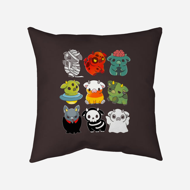 Halloween Cow-none removable cover w insert throw pillow-Vallina84