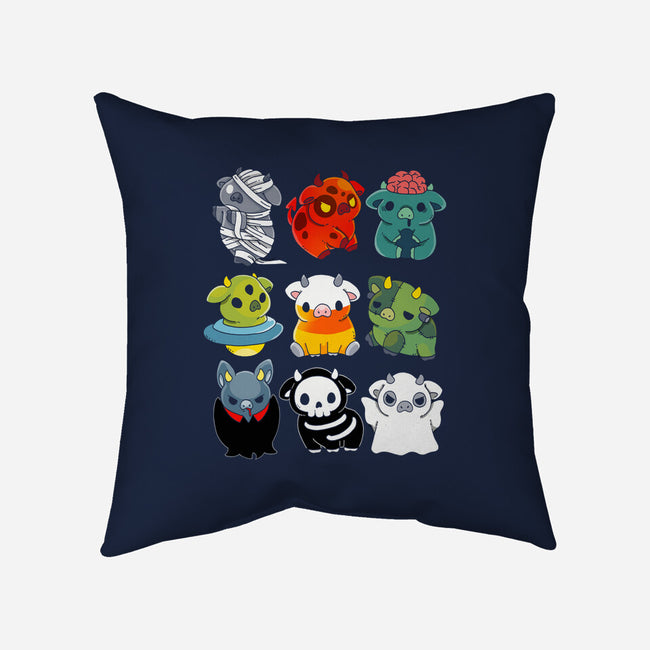 Halloween Cow-none removable cover w insert throw pillow-Vallina84