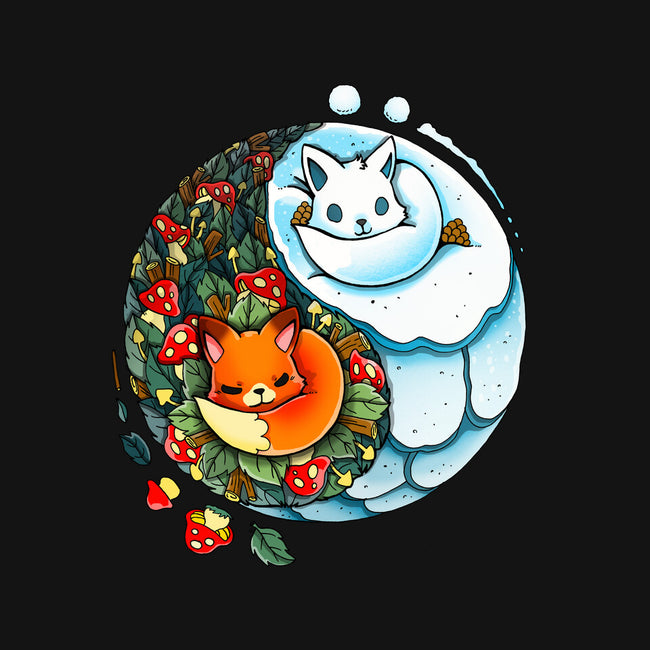 YinYang Foxes-womens basic tee-Vallina84