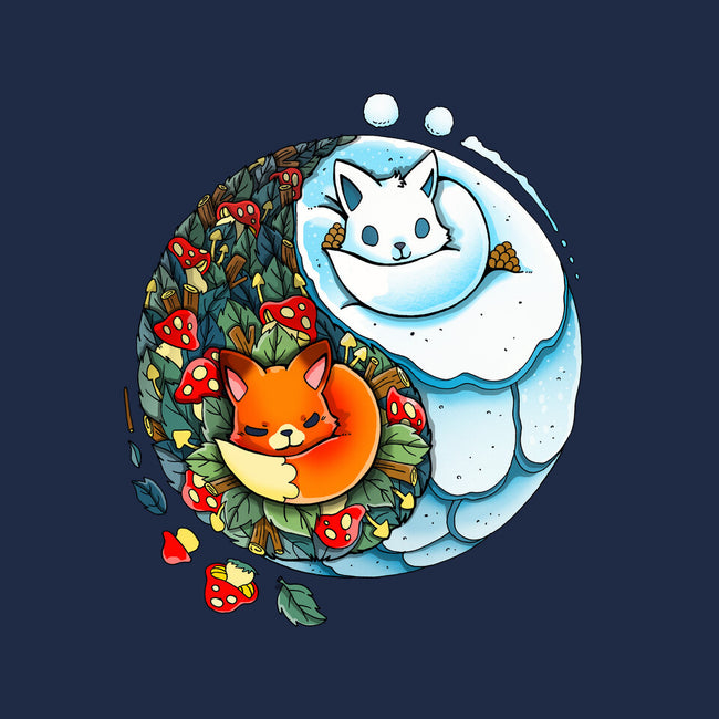 YinYang Foxes-womens basic tee-Vallina84