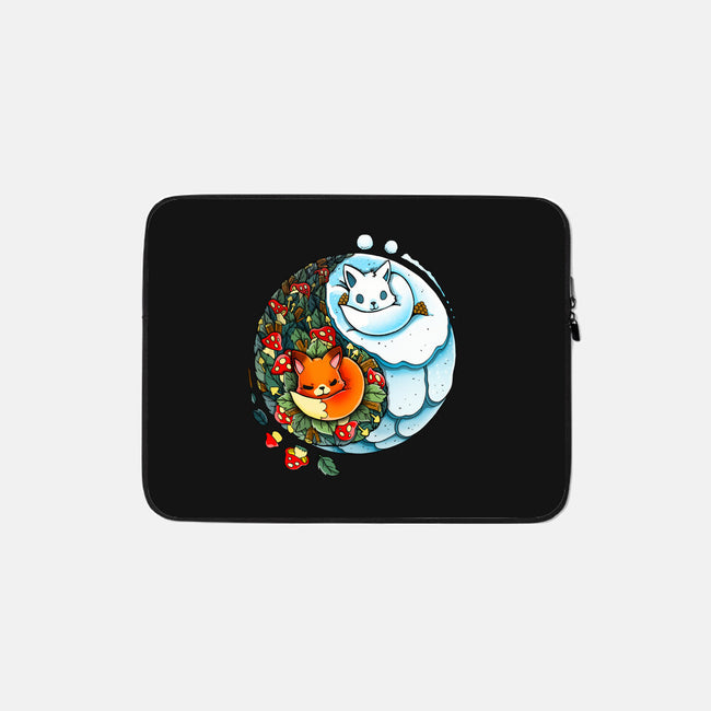 YinYang Foxes-none zippered laptop sleeve-Vallina84