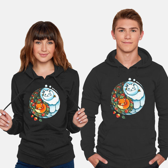 YinYang Foxes-unisex pullover sweatshirt-Vallina84