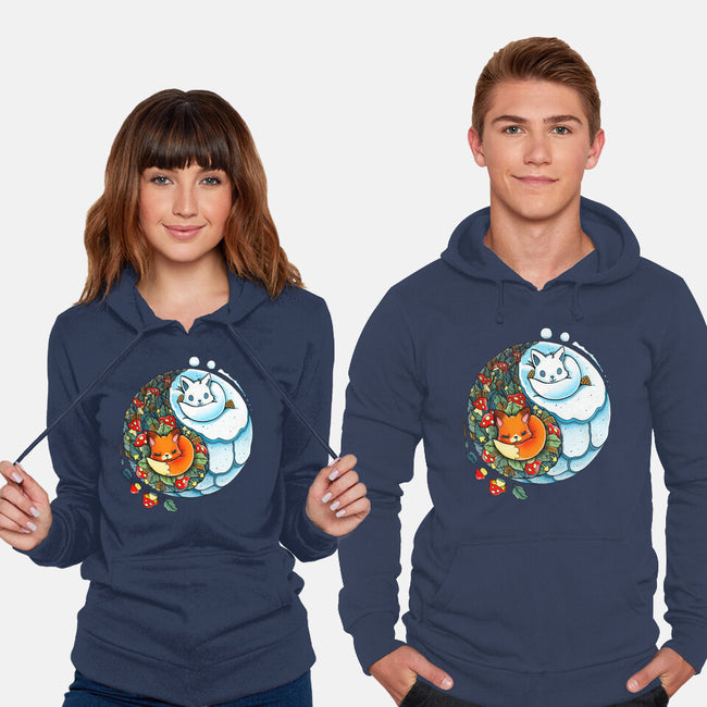 YinYang Foxes-unisex pullover sweatshirt-Vallina84