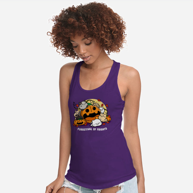 Furrstival Of Frights-womens racerback tank-bloomgrace28