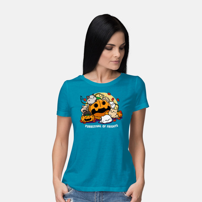 Furrstival Of Frights-womens basic tee-bloomgrace28