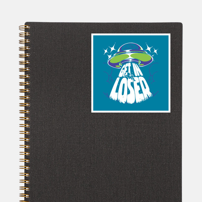 Get In The UFO-none glossy sticker-estudiofitas