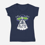 Get In The UFO-womens v-neck tee-estudiofitas