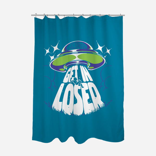 Get In The UFO-none polyester shower curtain-estudiofitas