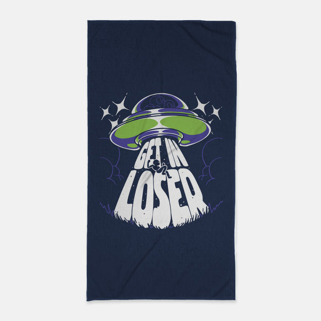 Get In The UFO-none beach towel-estudiofitas