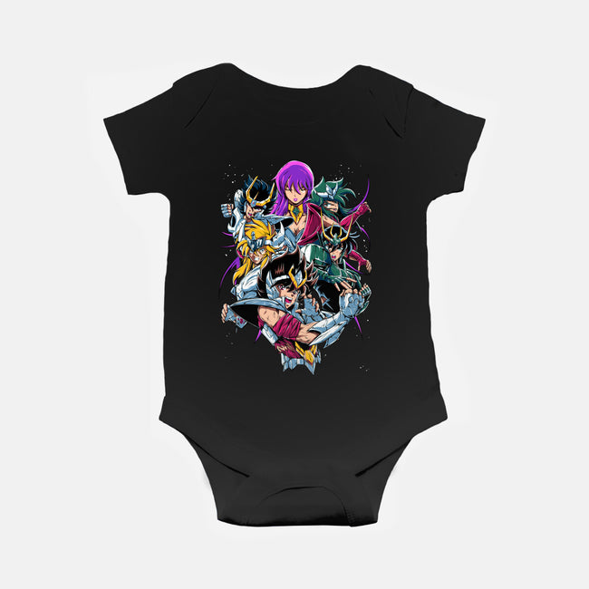 Zodiac Heroes-baby basic onesie-Conjura Geek