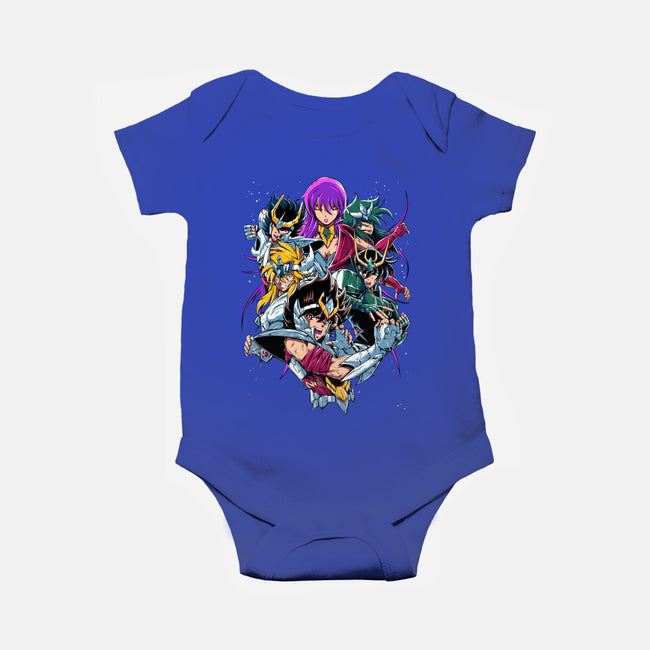 Zodiac Heroes-baby basic onesie-Conjura Geek
