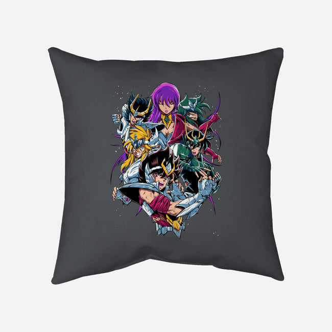 Zodiac Heroes-none removable cover w insert throw pillow-Conjura Geek