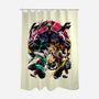 School Of Heroes-none polyester shower curtain-Conjura Geek