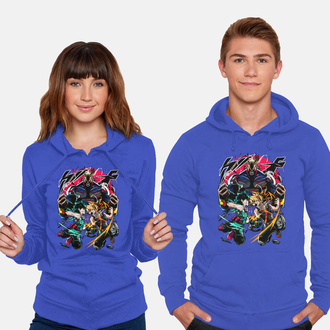 School Of Heroes-unisex pullover sweatshirt-Conjura Geek