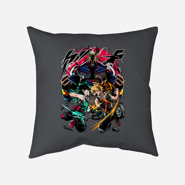 School Of Heroes-none removable cover throw pillow-Conjura Geek
