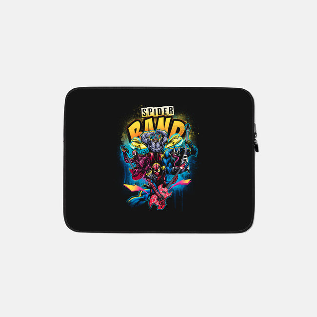 Spider Band-none zippered laptop sleeve-Conjura Geek