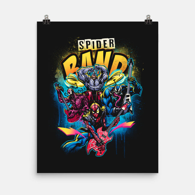 Spider Band-none matte poster-Conjura Geek