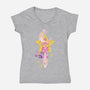 Moon Star-womens v-neck tee-LSSB