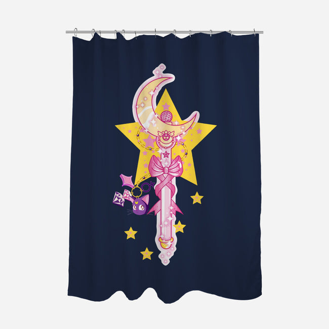Moon Star-none polyester shower curtain-LSSB