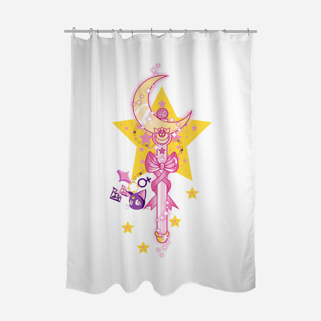 Moon Star-none polyester shower curtain-LSSB
