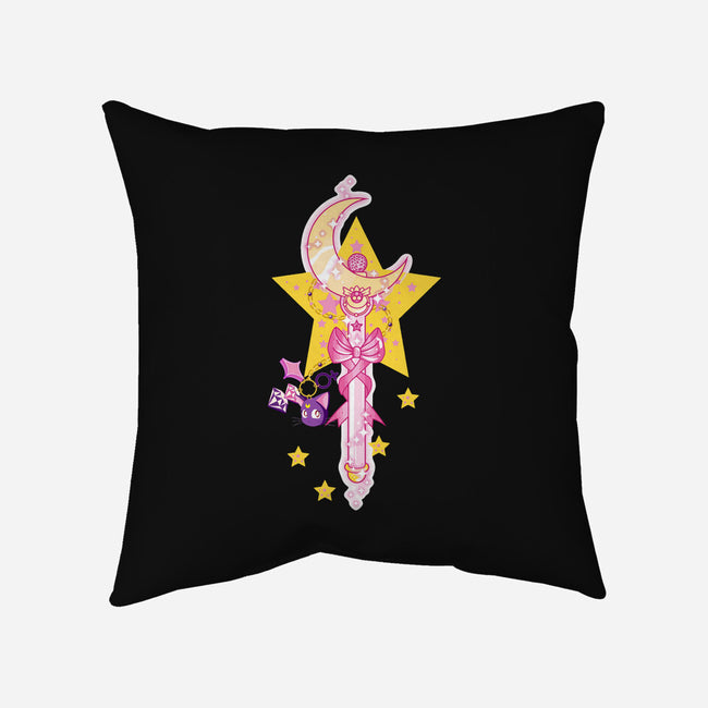 Moon Star-none removable cover throw pillow-LSSB