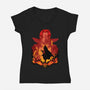 Red-Haired Shank-womens v-neck tee-hypertwenty