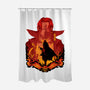 Red-Haired Shank-none polyester shower curtain-hypertwenty