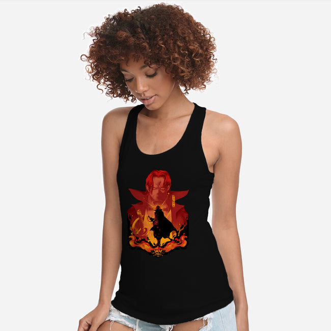 Red-Haired Shank-womens racerback tank-hypertwenty