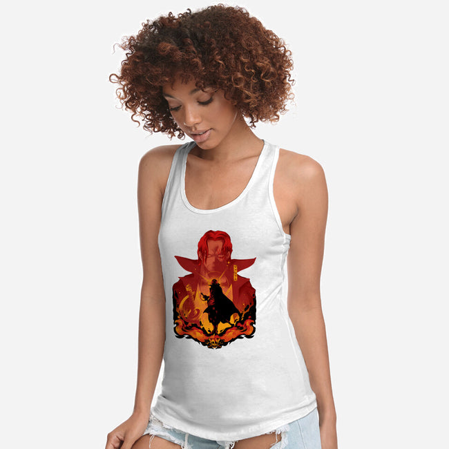 Red-Haired Shank-womens racerback tank-hypertwenty