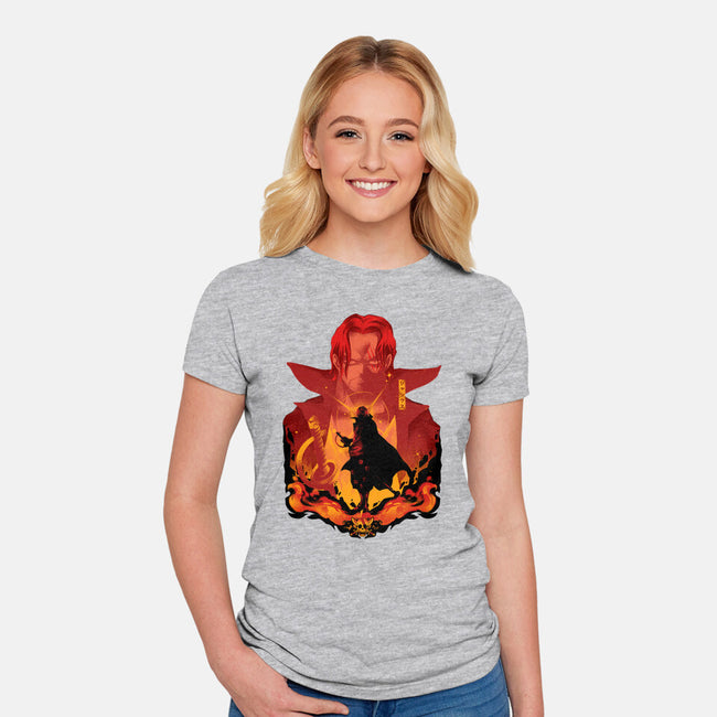 Red-Haired Shank-womens fitted tee-hypertwenty