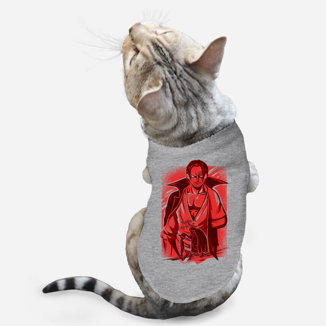 Red Hair Pirate-cat basic pet tank-constantine2454