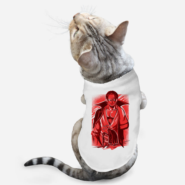 Red Hair Pirate-cat basic pet tank-constantine2454