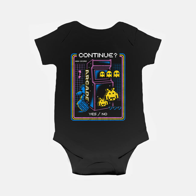 Retro Arcade Gaming-baby basic onesie-Logozaste