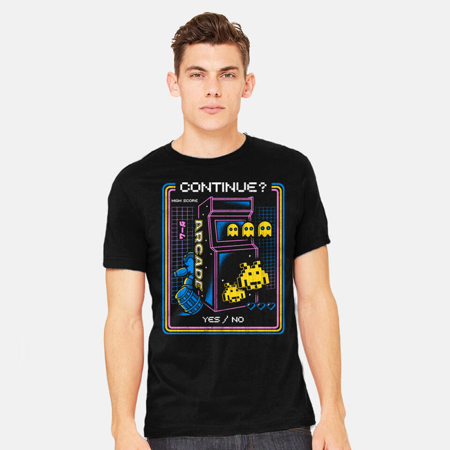 Retro Arcade Gaming-mens heavyweight tee-Logozaste