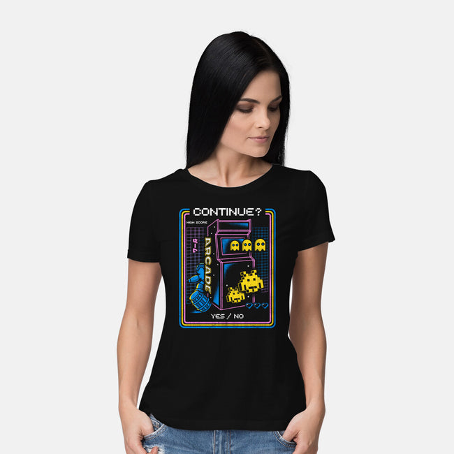 Retro Arcade Gaming-womens basic tee-Logozaste