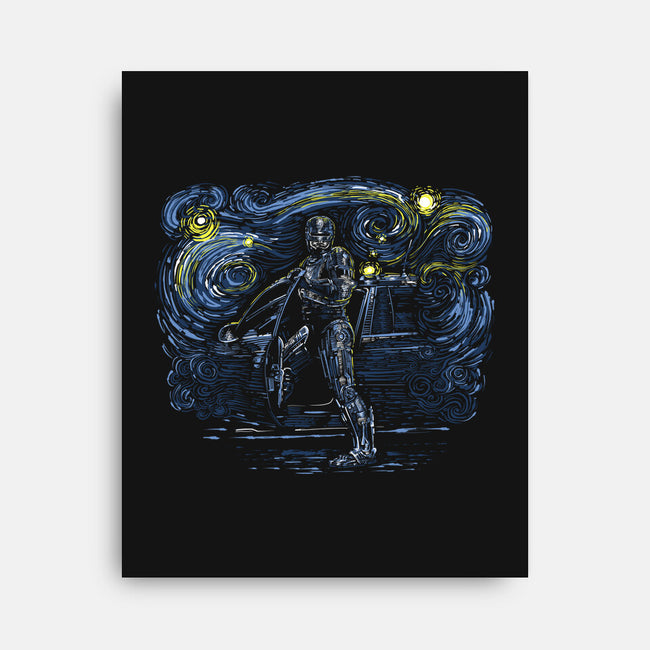 Starry Cop-none stretched canvas-zascanauta